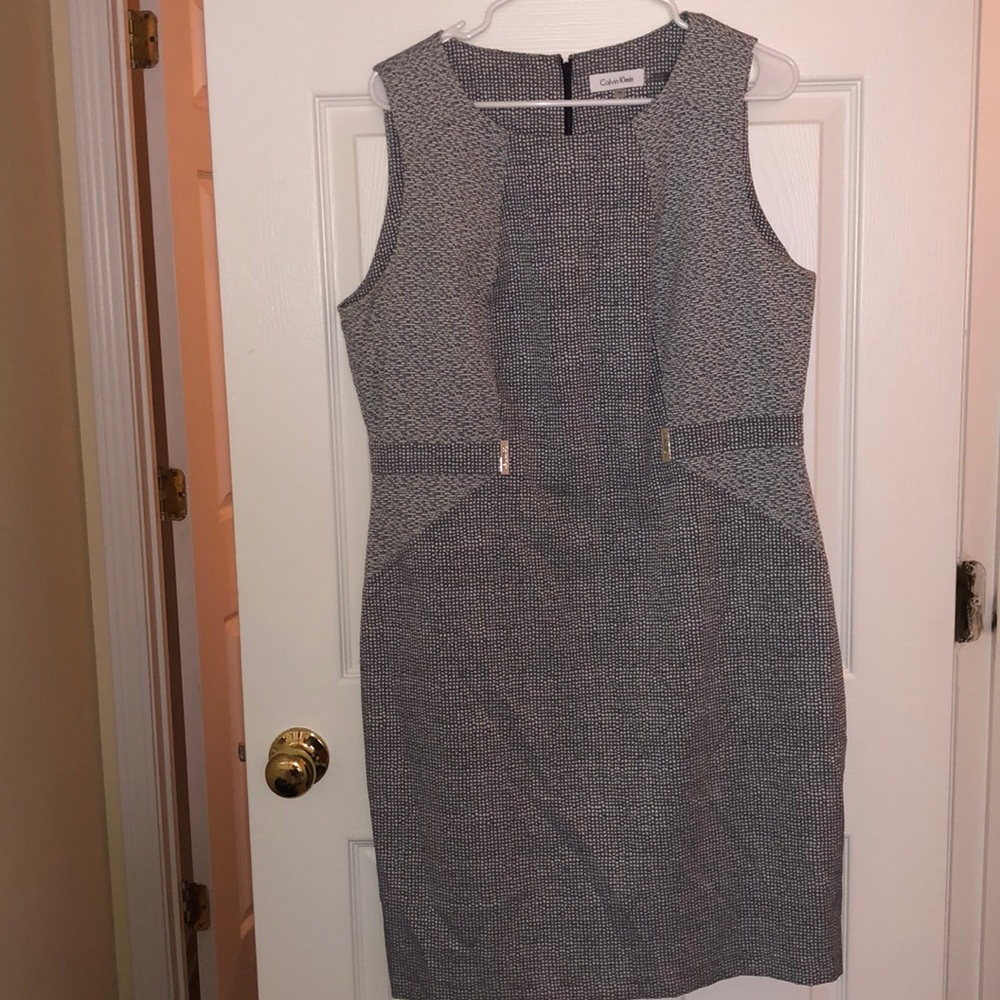 CALVIN KLEIN | Woven Lined Tailored Fit Work Business Sheath Dress | Size 16